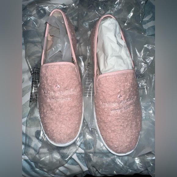 kate spade Shoes - NWT Pink Women’s Kate Spade Shoes Size 8 Running Fuzzy Casual Sneakers